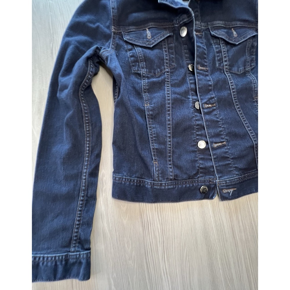 Calvin Klein Woman's Dark Stretchy Denim Jacket Size Small - Picture 5 of 9